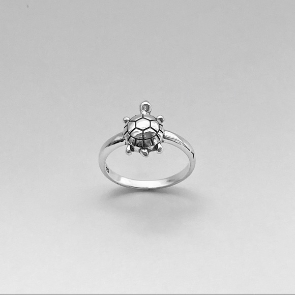 Sterling Silver Sea Turtle Ring, Silver Rings, Animal Ring, Beach, Ocean - Picture 6 of 12